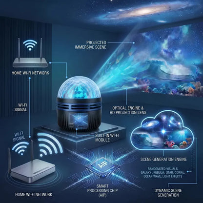 Luvanero 360°SmartHolographicStarrySkyProjector✨